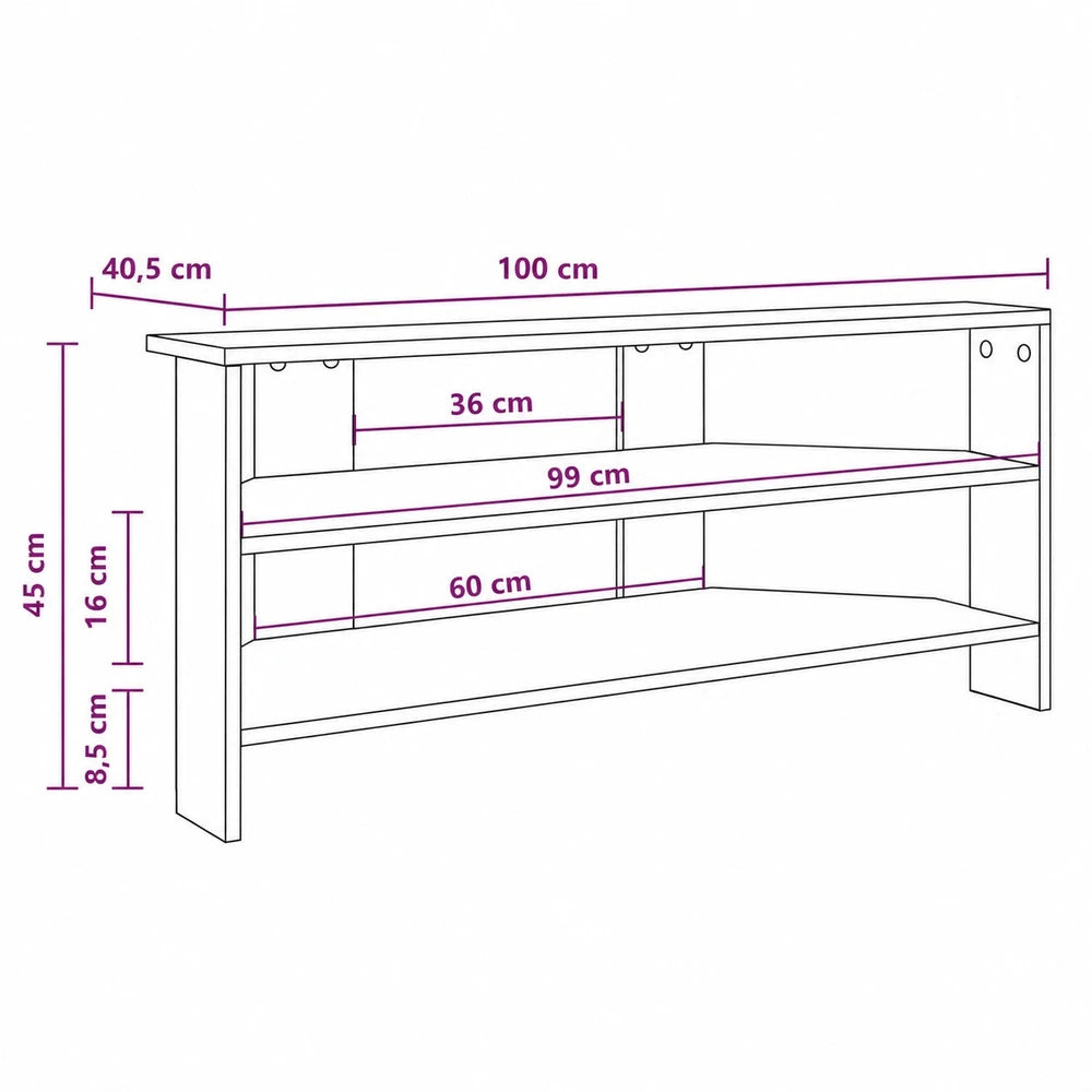 Meuble tv d'angle bois | Kovi