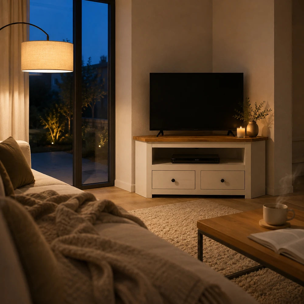 Meuble tv d'angle bois massif | Havn