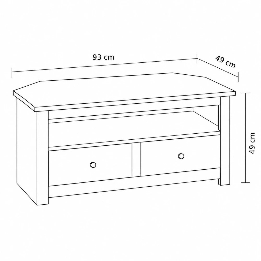 Meuble tv d'angle bois massif | Havn