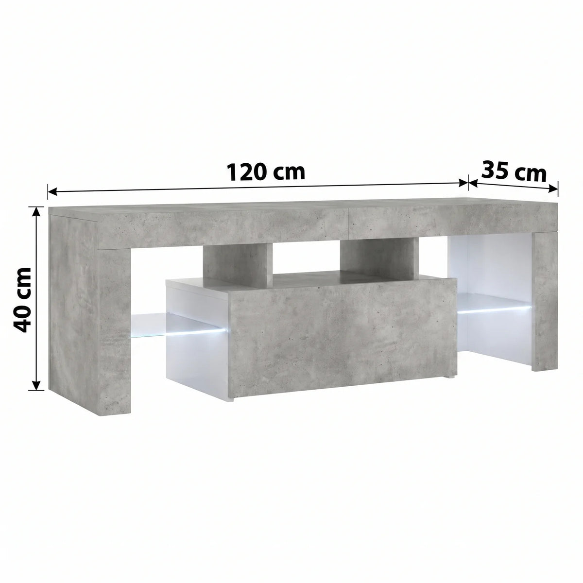 Meuble tv led gris | Onda