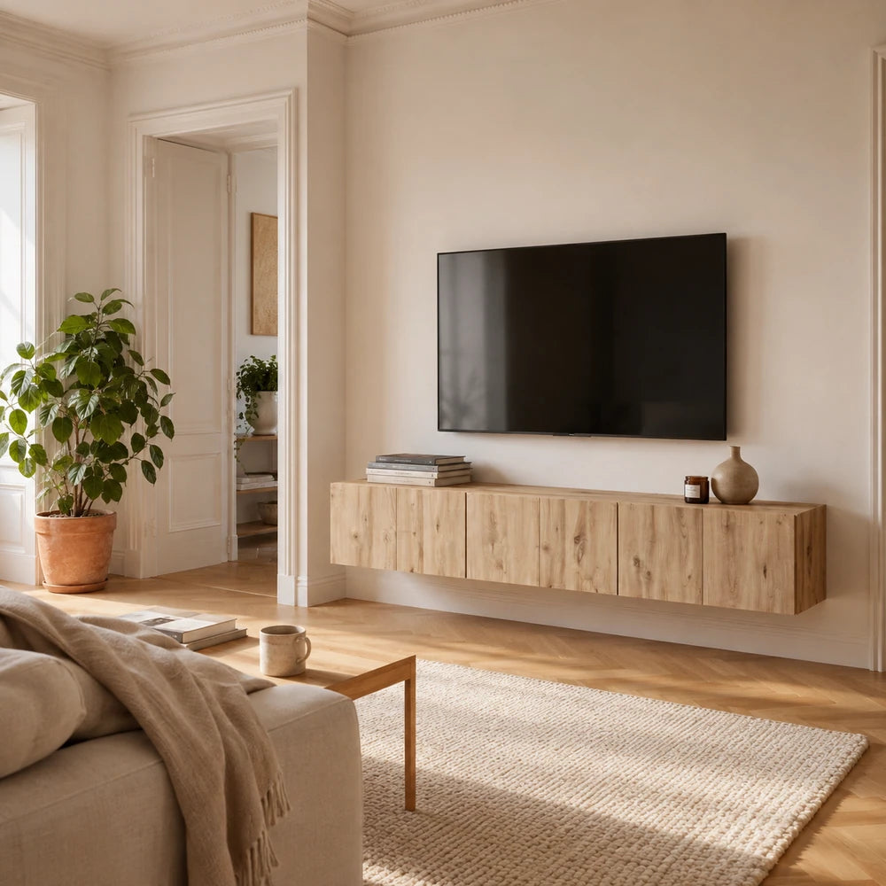Ensemble meuble tv mural modulable 8 modules | Kubik