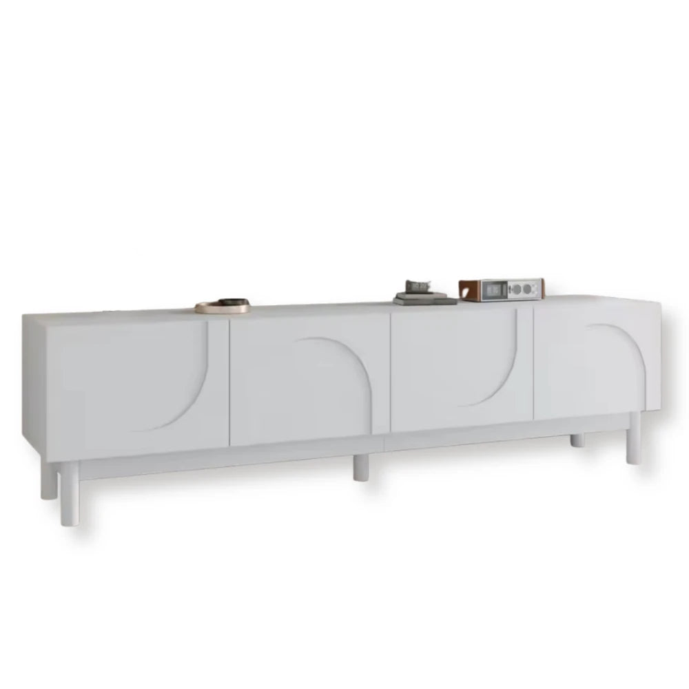Meuble tv blanc portes courbes | Vela