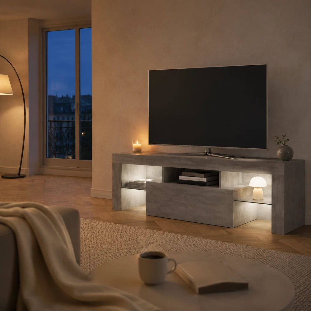 Meuble tv led gris | Onda