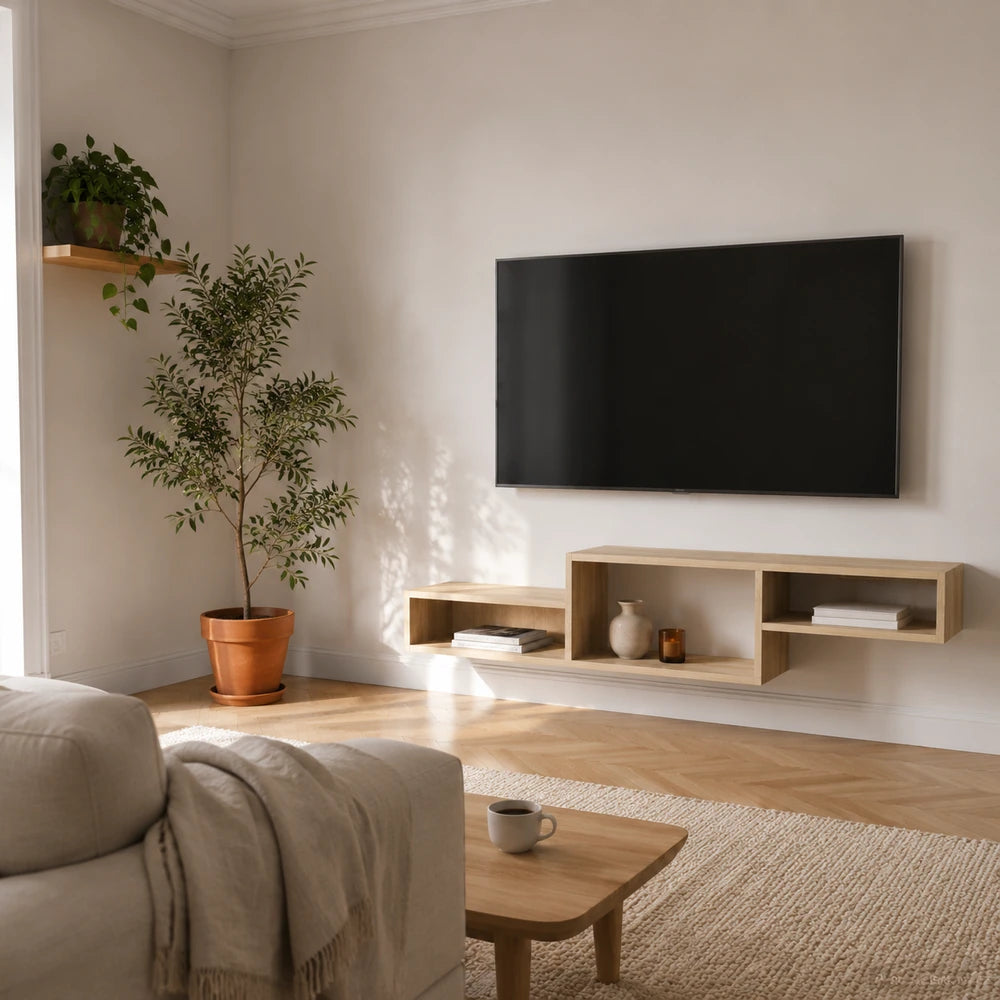Meuble tv mural flottant petit espace | Sora