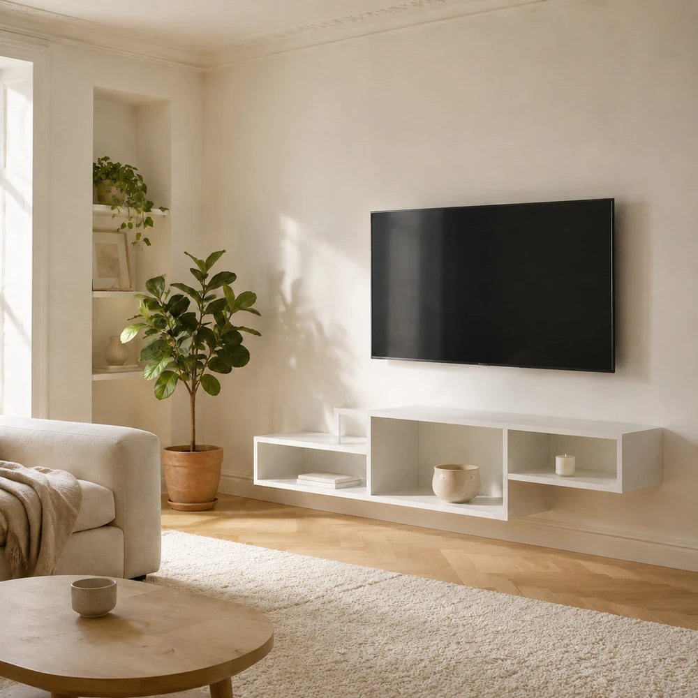 Meuble tv mural flottant petit espace | Sora